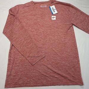 Costa Heathered Coral Long Sleeve Performance Tee, Mens L Fishing Performance